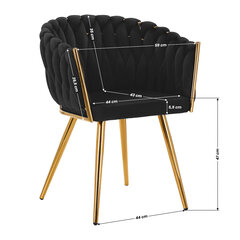 Kėdė 4Rico QS-GW06G, juoda kaina ir informacija | Baldai grožio salonams | pigu.lt