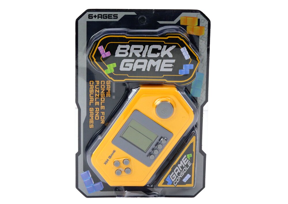 Elektroninis žaidimas Tetris Brick Game, geltonas kaina ir informacija | Stalo žaidimai, galvosūkiai | pigu.lt