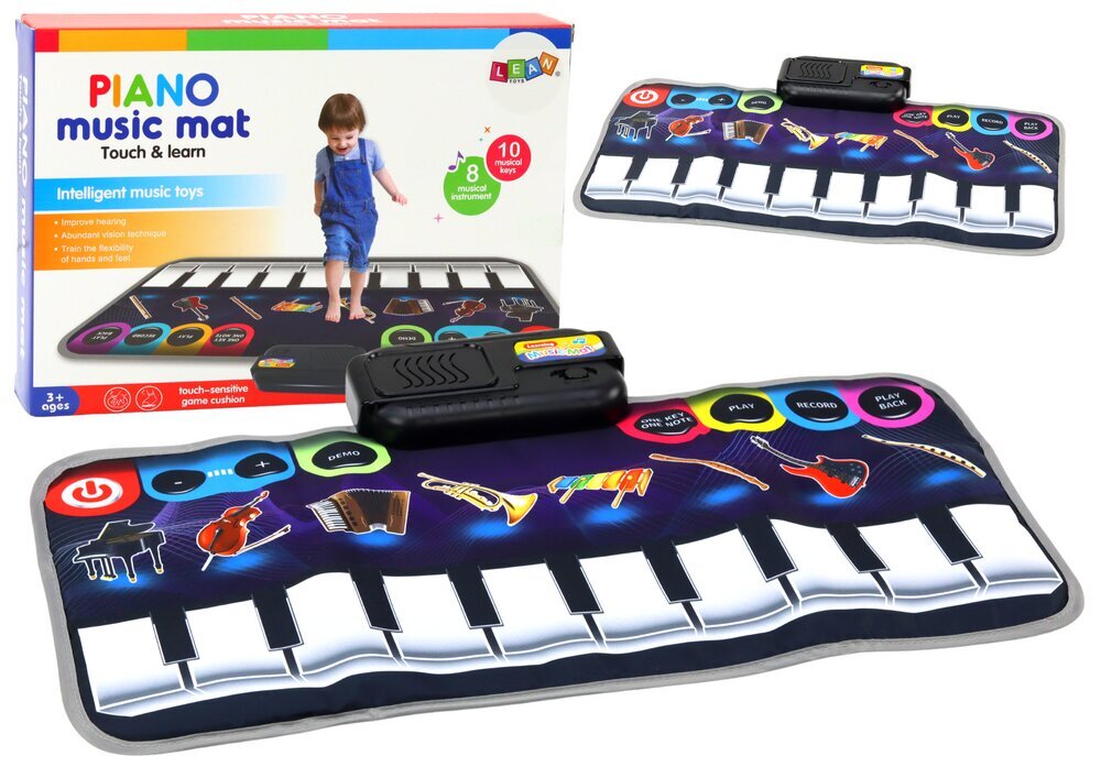 Edukacinis muzikinis kilimėlis - pianinas Lean Toys kaina ir informacija | Lavinamieji žaislai | pigu.lt