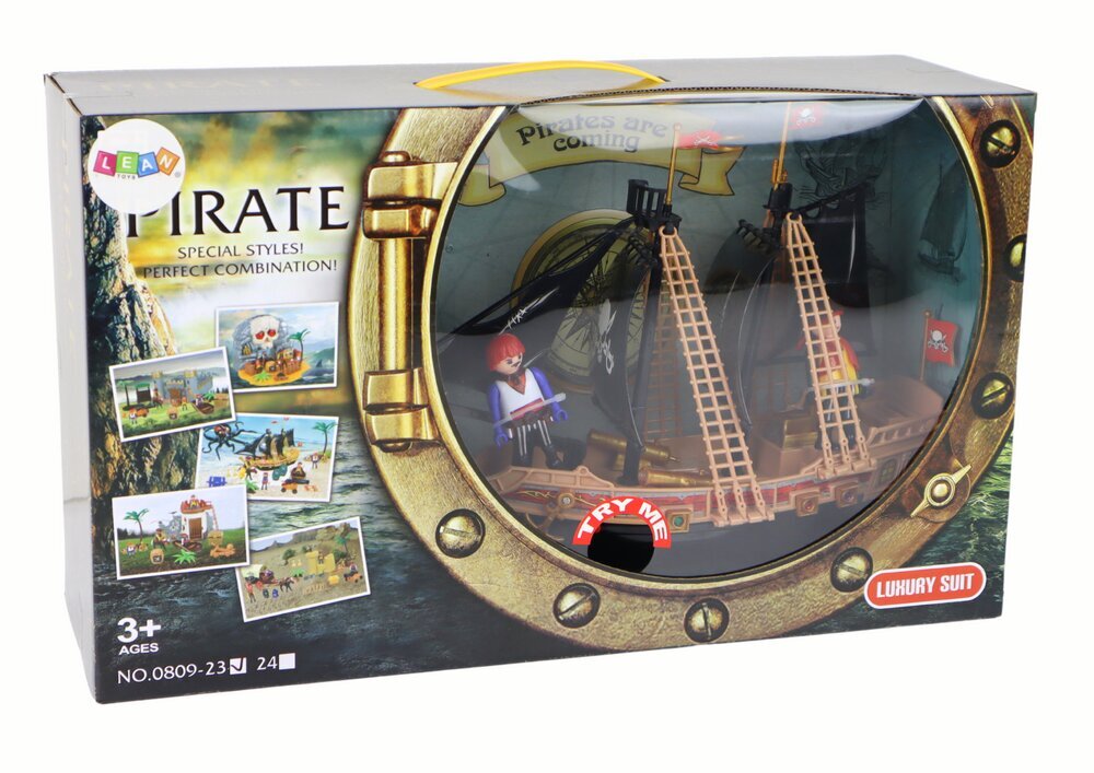 Piratų laivas su piratų figūrėlėmis Lean Toys kaina ir informacija | Žaislai berniukams | pigu.lt