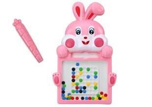 Magnetinė piešimo lenta Lean Toys Kiškis, rožinė kaina ir informacija | Lavinamieji žaislai | pigu.lt