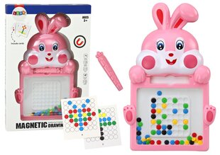 Magnetinė piešimo lenta Lean Toys Kiškis, rožinė kaina ir informacija | Lavinamieji žaislai | pigu.lt