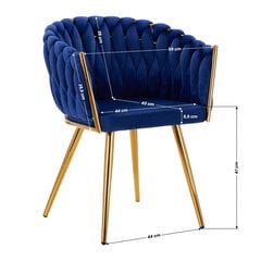 Kėdė 4Rico QS-GW06G, mėlyna kaina ir informacija | Baldai grožio salonams | pigu.lt