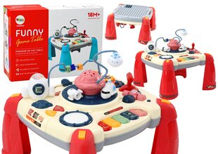 Interaktyvus edukacinis stalas Lean Toys, raudonas kaina ir informacija | Žaislai kūdikiams | pigu.lt