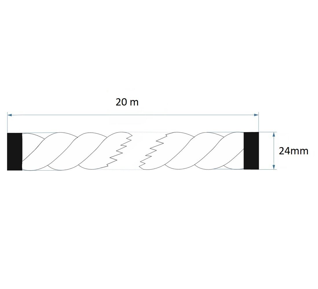 Džiuto virvė 24mm, 20 m цена и информация | Sodo įrankiai | pigu.lt
