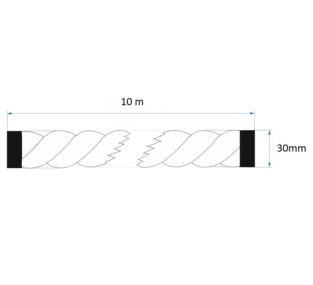 Džiuto virvė 30mm, 10 m kaina ir informacija | Sodo įrankiai | pigu.lt