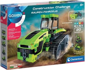 Konstrukcinis vikšrinis traktorius Clementoni Galileo, 100 d kaina ir informacija | Konstruktoriai ir kaladėlės | pigu.lt