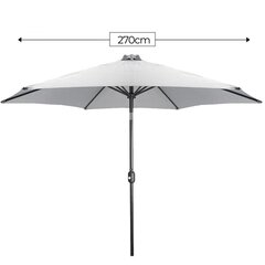 Зонт с подставкой, темно-серый - 270 см цена и информация | Зонты, маркизы, стойки | pigu.lt