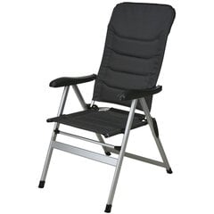 Turistinė kėdė Koopman, 76X57X118 cm, juoda kaina ir informacija | Turistiniai baldai | pigu.lt