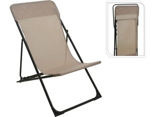 Sulankstoma paplūdimio kėdė, 86x58x90 cm, smėlio spalvos kaina ir informacija | Turistiniai baldai | pigu.lt