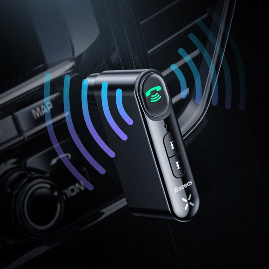 Bluetooth AUX automobilinis siųstuvas Baseus Overseas Edition kaina ir informacija | FM moduliatoriai | pigu.lt