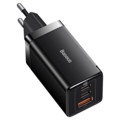 Baseus GaN5 Pro wall charger 2xUSB-C + USB, 65 Вт (black) цена и информация | Зарядные устройства для телефонов | pigu.lt