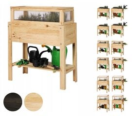 Wamar Приподнятая деревянная садовая кровать, 80 x 37 см цена и информация | Теплицы | pigu.lt