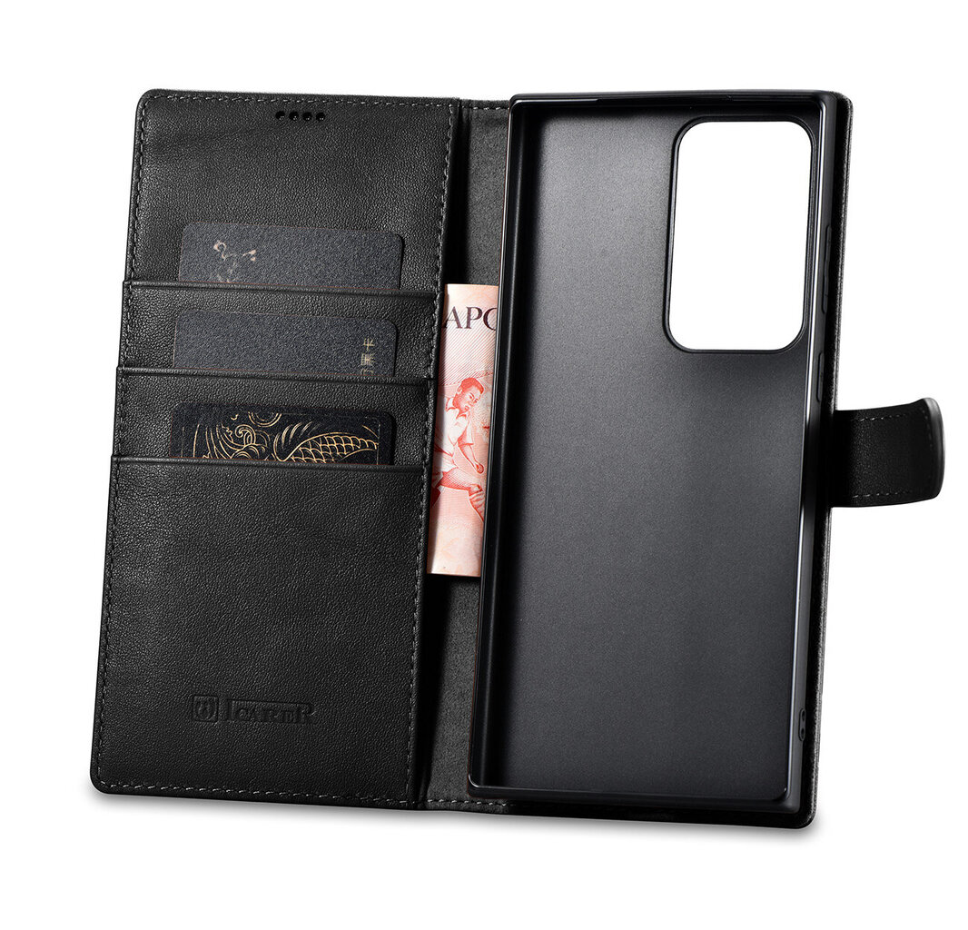 iCarer Haitang Leather Wallet Case kaina ir informacija | Telefono dėklai | pigu.lt