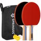 Stalo teniso rinkinys Springos, 2 vnt, juodas/raudonas цена и информация | Stalo teniso raketės, dėklai ir rinkiniai | pigu.lt
