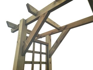 Деревянная арка Pergola3, 180x70x210 см цена и информация | Декорации для сада | pigu.lt