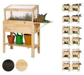 Приподнятая деревянная садовая кровать Wamar цена и информация | Теплицы | pigu.lt