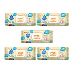 Drėgnos servetėlės Go Wipes Baby Cleanse&Cream, 5 x 50 vnt. kaina ir informacija | Drėgnos servetėlės, paklotai | pigu.lt