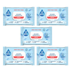 Drėgnas tualetinis popierius Go Wipes Moist Toilet Tissue Comfort, 5 x 44 vnt. цена и информация | Туалетная бумага, бумажные полотенца | pigu.lt