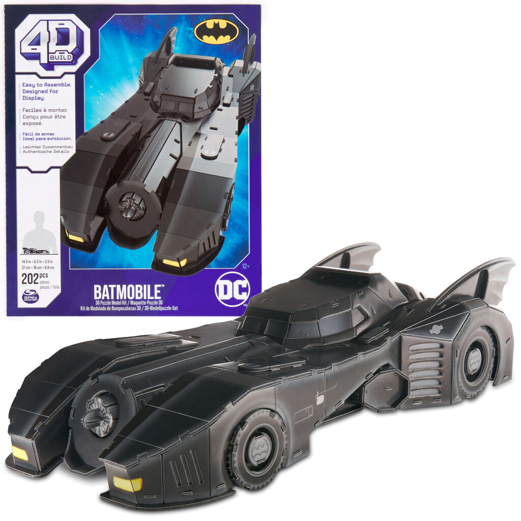 4D dėlionė Spin Master Batman Batmobile, 202 d. kaina ir informacija | Konstruktoriai ir kaladėlės | pigu.lt