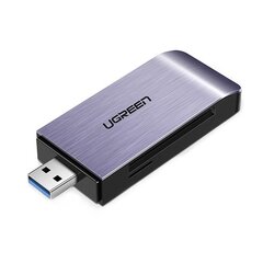 SD / micro SD / CF / MS atminties kortelių skaitytuvas, USB 3.0 kištukas - pilkas kaina ir informacija | Komponentų priedai | pigu.lt