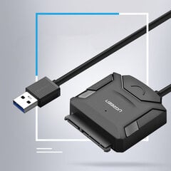 Adapterio laidas HDD ir SSD SATA 2,5" / 3,5" USB 3.0 iki 4TB - juodas цена и информация | Аксессуары для компонентов | pigu.lt