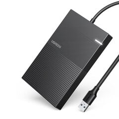 2,5 colio HDD SSD kietojo disko korpusas su 1,5 Gbps USB laidu, juodas kaina ir informacija | Komponentų priedai | pigu.lt