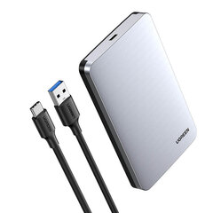 Kišeninis dėklas 2,5 colio SATA 3,0 6Gbps kietajam diskui + USB - USB-C laidas, 0,5 m pilkas цена и информация | Аксессуары для компонентов | pigu.lt