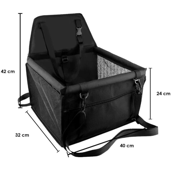 Augintinių transportavimo krepšys Gordon Kauliukai, 40x31x43cm, juodas/baltas kaina ir informacija | Kelioniniai reikmenys | pigu.lt