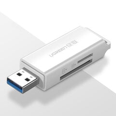 TF SD atminties kortelių skaitytuvas USB 3.0, baltas цена и информация | Аксессуары для компонентов | pigu.lt