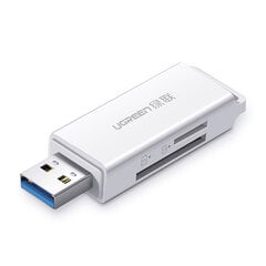 TF SD atminties kortelių skaitytuvas USB 3.0, baltas цена и информация | Аксессуары для компонентов | pigu.lt