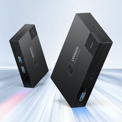 Jungiklis USB 3.0 dvikryptis jungiklis dviem kompiuteriams, juodas цена и информация | Аксессуары для компонентов | pigu.lt