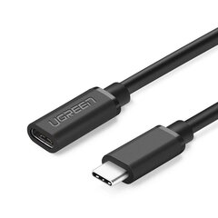 USB-C 3.1 laido ilgintuvas 0,5 m juodas kaina ir informacija | Laidai telefonams | pigu.lt