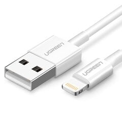 iPhone USB - Lightning MFI kabelis 2m 2.4A baltas kaina ir informacija | Laidai telefonams | pigu.lt