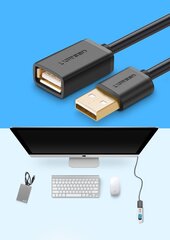 Ugreen USB, 1 m kaina ir informacija | Kabeliai ir laidai | pigu.lt
