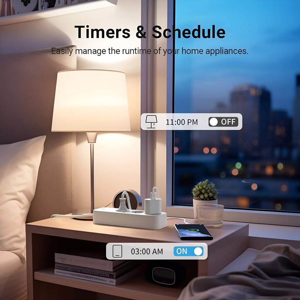 Išmanusis wifi elektros ilgintuvas Livman EU-11 su 3 lizdais ir programėlės valdymu kaina ir informacija | Prailgintuvai | pigu.lt