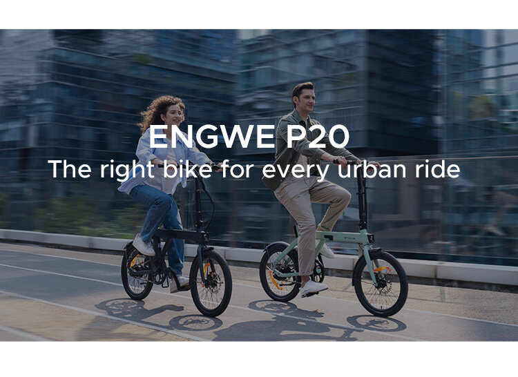 Elektrinis dviratis Engwe P20 20", žalias kaina ir informacija | Elektriniai dviračiai | pigu.lt