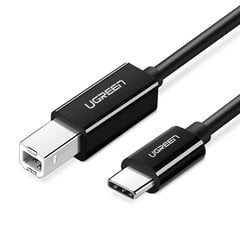 USB-C - USB-B 480Mb/ s spausdintuvo laidas 2m, juodas kaina ir informacija | Laidai telefonams | pigu.lt