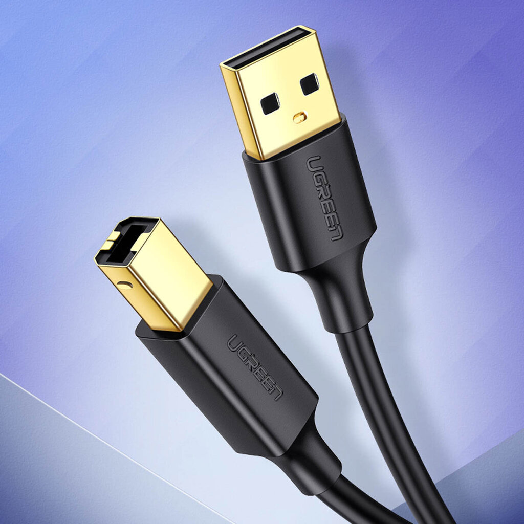 Ugreen USB-A/USB-B, 5 m kaina ir informacija | Kabeliai ir laidai | pigu.lt