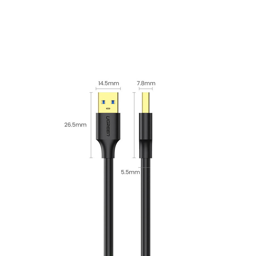 Ugreen USB-A, 0.5 m kaina ir informacija | Kabeliai ir laidai | pigu.lt