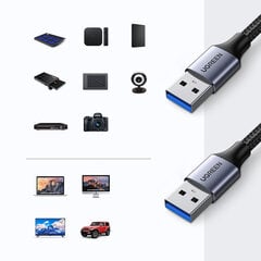 Ugreen USB 3.0, 0.5 m kaina ir informacija | Kabeliai ir laidai | pigu.lt
