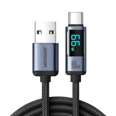 Кабель Prism USB/USB-C 66W 1.2 м от Joyroom S-AC066A16 (черный) цена и информация | Кабели для телефонов | pigu.lt