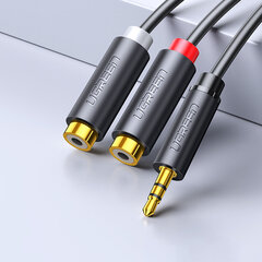 Ugreen 3,5 mm/2xRCA, 0.25 m цена и информация | Кабели и провода | pigu.lt