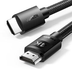 Кабель Ugreen HDMI 2.0 4K UHD 1 м, черный (HD118) цена и информация | Кабели и провода | pigu.lt