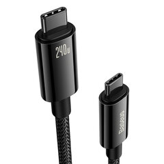 Baseus Кабель USB-C на USB-C Baseus Tungsten Gold 240 Вт 2 м (черный) цена и информация | Кабели для телефонов | pigu.lt