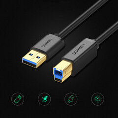 Ugreen USB-A/USB-B, 2 m kaina ir informacija | Kabeliai ir laidai | pigu.lt