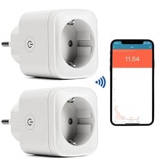 Электрическая розетка Wi-Fi с приложением Tuya/Smartlife 2 шт, Livman EU02 цена и информация | Выключатели, розетки | pigu.lt