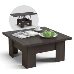 Transformuojamas kavos staliukas, rudas kaina ir informacija | Kavos staliukai | pigu.lt