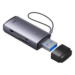 USB Lite serijos SD/ TF kortelių skaitytuvo adapteris, pilkas kaina ir informacija | Adapteriai, USB šakotuvai | pigu.lt