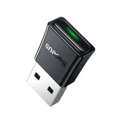 Adapterio jungtis siųstuvas imtuvas Bluetooth 5.3 USB, atstumas 20m, juodas цена и информация | Адаптеры, USB-разветвители | pigu.lt